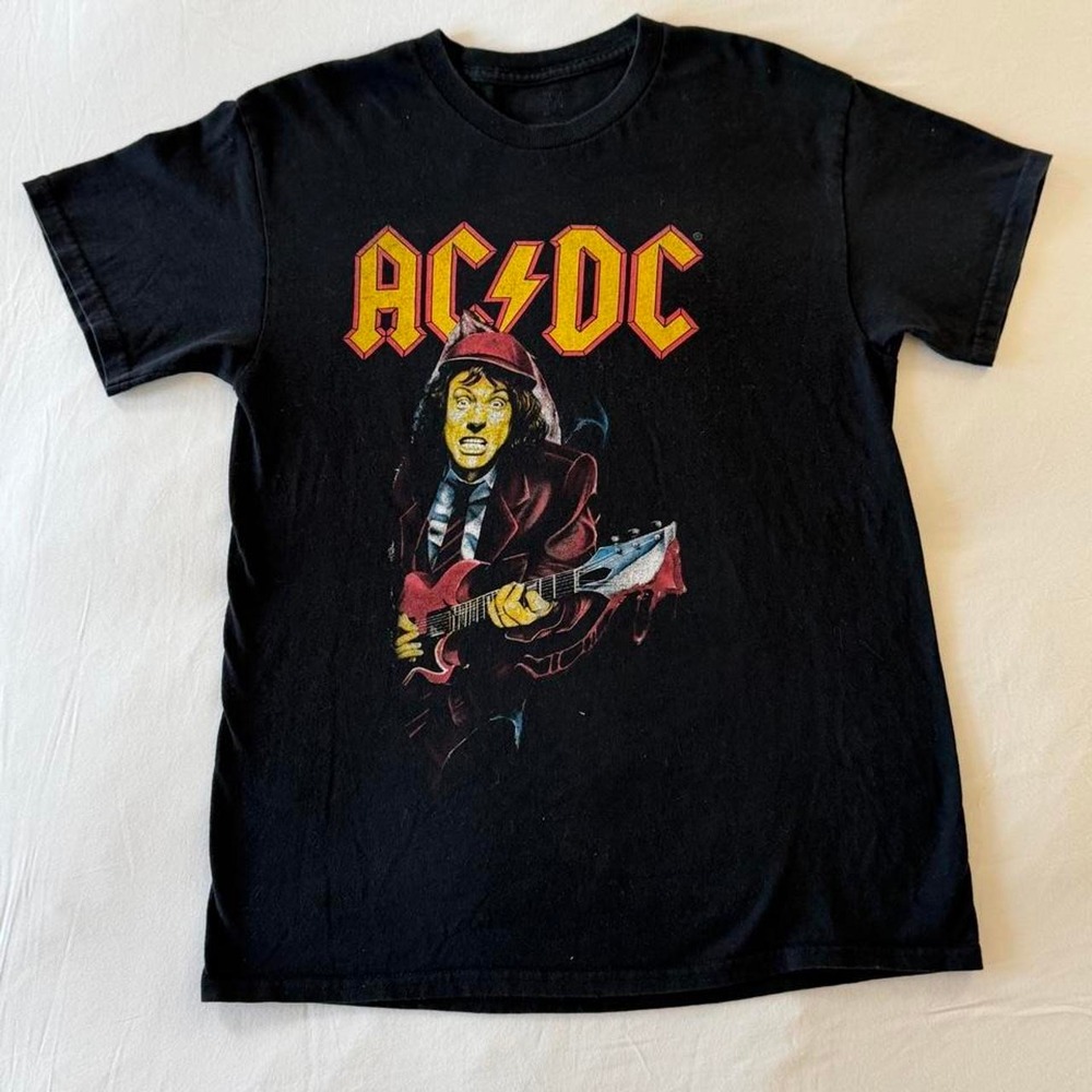 AC/DC Band Tour 96 Graphic Tee Vintage Brisco Black Mens T-Shirt M